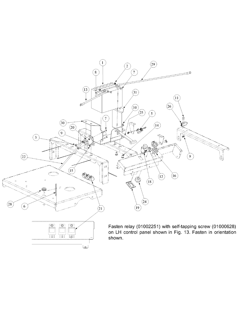 Electrical Assembly Kawasaki Diagram and Parts List for M48-KW (53BB5DAV150-19-HP)(2003 1/2) Cub Cadet Lawn Tractor